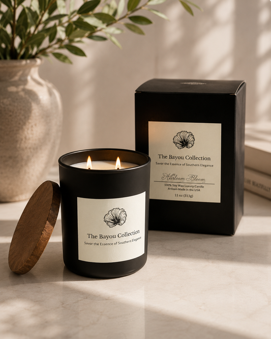 Heirloom and Bloom (11 oz Matte Black Glass)